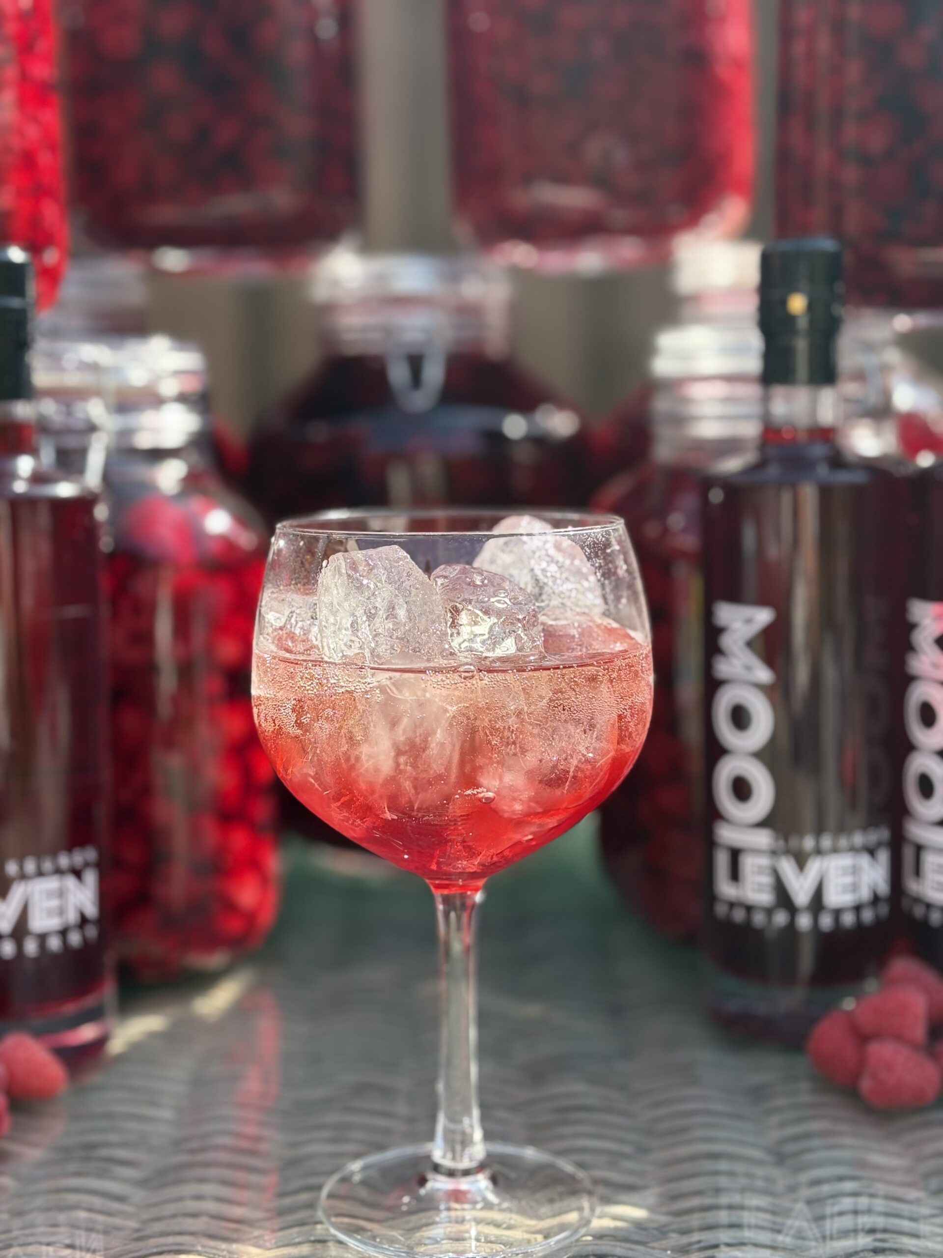 Frambozen spritz laagje cava/prosecco